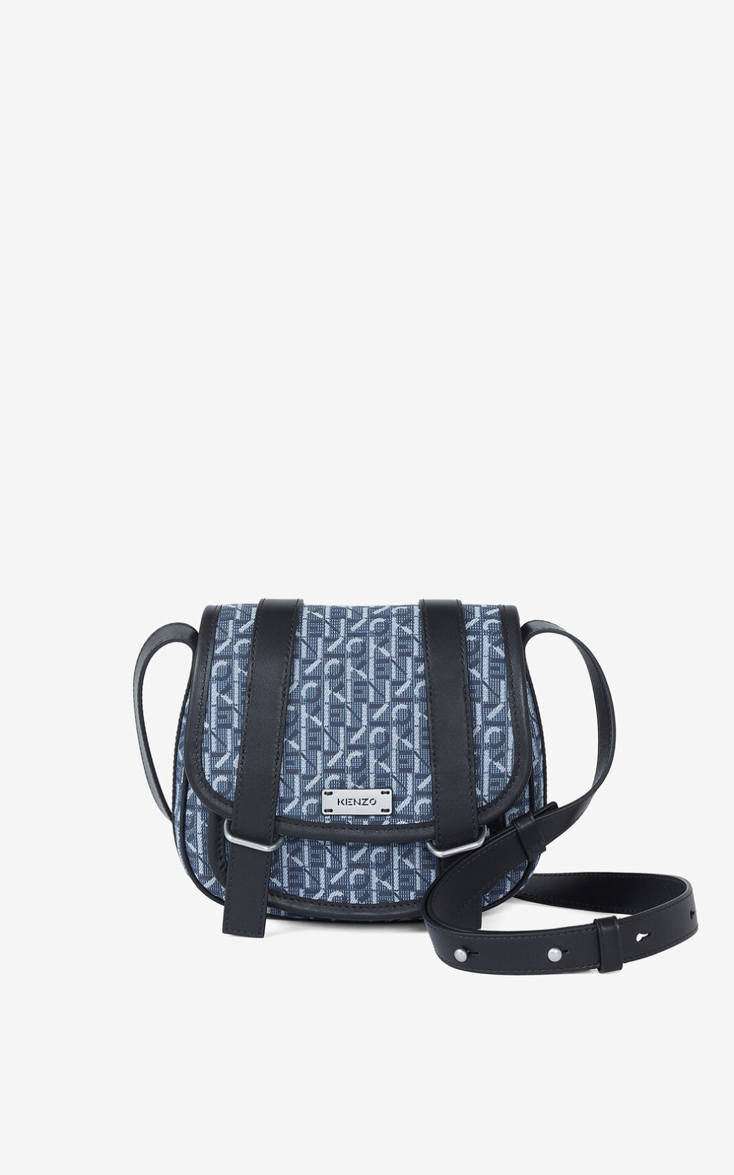 Kenzo Small jacquard Courier Postacı Çanta Bayan Lacivert Mavi | 3064-RJDGT